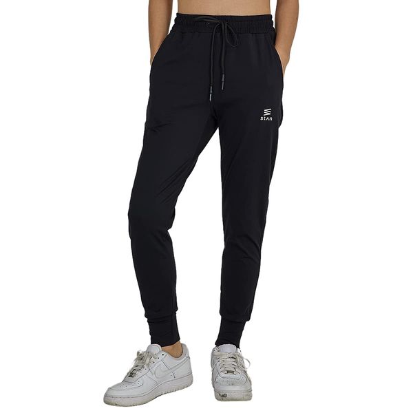 StAn Women's Jogger Pants, Training Pants, Black, Gray, S - XL, Large Size, Tapered Sweatshirt, Gym, Black