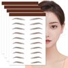 YOUSHY 4d6d Temporary Eyebrow Tattoos, Eyebrow Stickers, Art Makeup, 40 Pairs, Natural, Non-Fading, Waterproof, Durable, Dark Eyebrows, Cosmetic Stickers