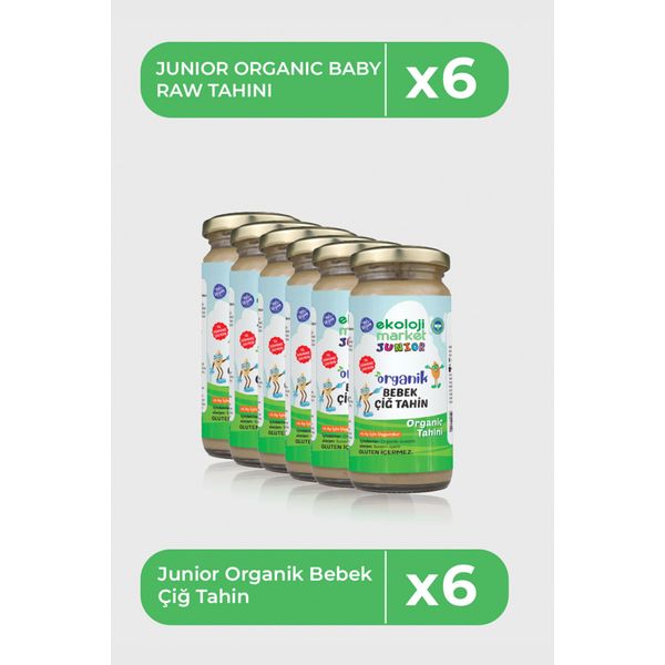 Organik Bebek Çiğ Tahin 230 gr 6 lı Paket Organic Baby Raw Tahini 230 gr 6 Pack