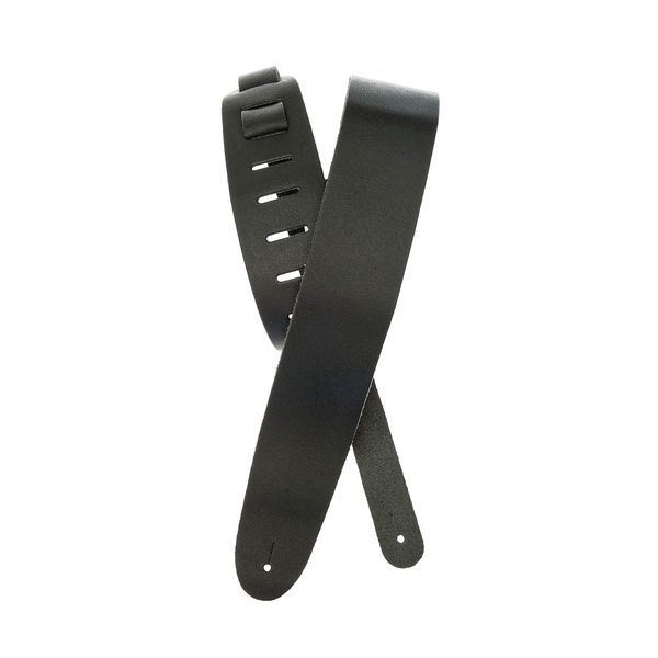 D'Addario Accessories Leather Guitar Strap - Guitar Accessories - Electric Guitar Strap, Acoustic Guitar Strap, Acoustic Electric Guitar Strap & Bass Guitar Strap - Classic Style - Black