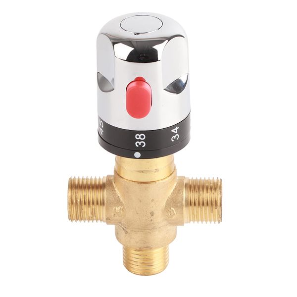 Thermostatic Mixing Valve Kiser Mixing Hot G1/2" Faucet Temperature Control Temperature Control Mixing Water Temperature Thermostat Mixing Valve Brass Bathroom Bathroom Bathroom Kitchen Lavatory