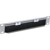InLine® 10 inch cable feed through plate with brush, 1HE, RAL 7035 grey