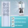 ZWP Replacement Remote Control for Dyson TP4A TP4B Pure Cool Air Purifier Tower Fan(Silver)
