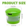 Mini Garlic & Ginger Press with Clear Tray - Kitchen Chopper, Crusher, Dicer Tool, Green