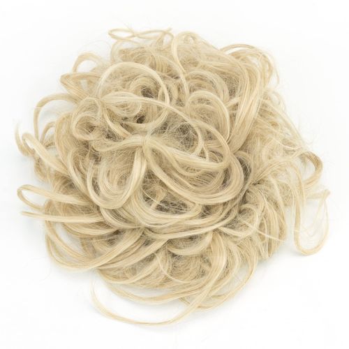 IMISSU Large Size Hairpiece Curly Messy Hair Bun Wrap Scrunchies Elastic Hair Band Donut Updo Chignon Hair Extension Piece for Women Girl (Dirty Blonde)