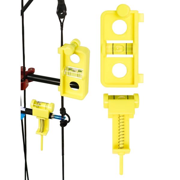 THREE ARCHERS Archery Bow Tuning and Mounting String Level Combo Kit for Compound Bows (Yellow)