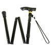 New Walking Stick Light Weight Height Adjustable Folding-Black