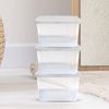 Homz 6 Qt Multipurpose Plastic Storage Containers with Latching Lid, (10 Pack)