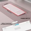 JOYACCESS Pink Wireless Keyboard,USB & Type C 2-in-1 Receiver, Full-Sized Ergonomic Computer Keyboard with Cover,Compatible with Windows/Mac/PC/Laptop
