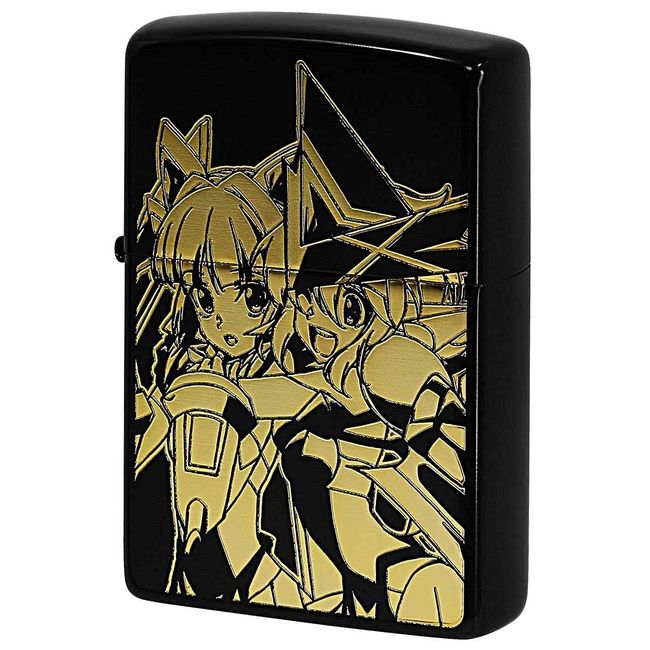 QIDUHUQI Senki Zessho Symphogear XV C Pattern Style Kirika Zippo Ver.2, Matte Black, Medium