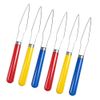 6 Pieces Button Hook Grip Button Hook Helper Shirt Button Hook Shirt Button Helper Zipper Puller One Hand Button Aid Tool Button Hook Assist Device Tool with Plastic Handle, Multicolor