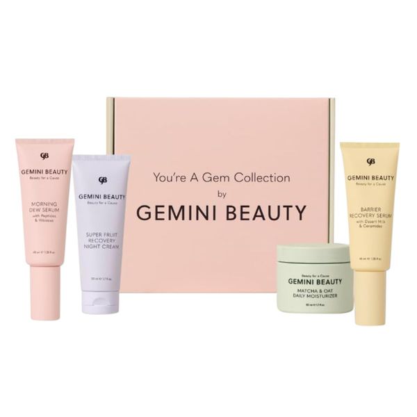 Gemini Beauty Skin Care Set, You’re A Gem Collection, Skin Care Kit, Skincare Kits, Serum and Moisturizers 4pc, Skin Care Sets & Kits, Skin Care Gift Set, 4 pc set