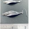 Wavy Leaf on Sterling Silver Dangle Earrings Bohemian Boho