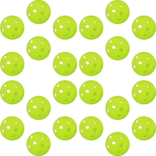 GP Baseball Batting Practice Balls, Perforated, Polyethylene, Fluorescent Green, 2.8 inches (72 mm), 6 / 24 / 48 Pieces