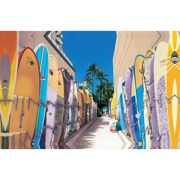 Hawaiian Goods Interior/Canvas Panel Picture (Surfboard) [Hawaii Goods] [Souvenir]