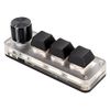 USB Mini Keypad, Customized Knobs Red Switch Macro Keyboard, Ergonomic Plug and Play for Desktop PC, Improve Work Efficiency (3 Keys 1 Knob)