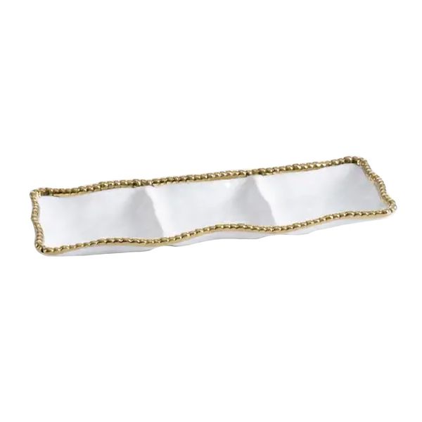 Pampa Bay Golden Salerno 3-Section Serving Piece