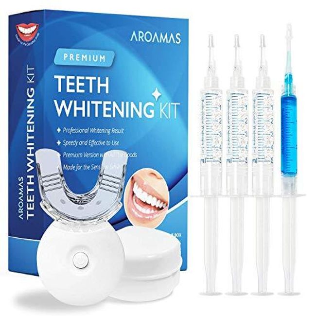 Aroamas Teeth Whitening Kit, With Led Light, for Sensitive Teeth, Brighter Smile in 7 Days