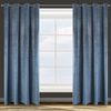 Velvet Curtain with Silver Print 140cm x 250cm