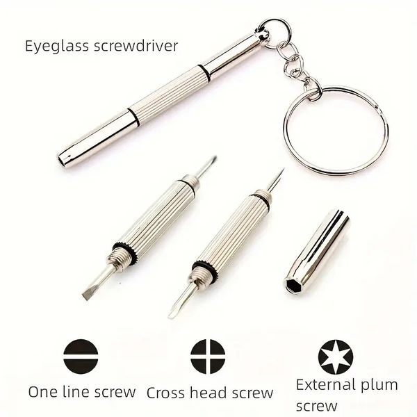 1pc Portable Multi-function Screwdriver Keychain Eye glass (b2)