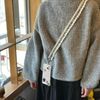 Kotonoha Smartphone Shoulder Strap Kit with Braid Diagram Hand Knitting Kit (White)