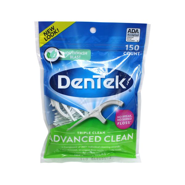 DenTek Floss Picks, Fresh Mint - Pack of 2 (150 Count Each)