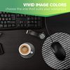 Mouse Mat & Coaster Set - BW - Encryption Code Cache Data Computer 20 cm & 9 cm for Computer & Laptop, Office, Non-slip Base #37254