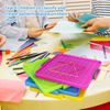 Oopsu 8 Pack Plastic Mathematical Manipulative Material Array Block Geo Board with 80 Latex Bands for Kids(4 Colors)
