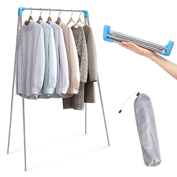 Xiaokuoo Stainless Steel Indoor Clothes Dryer, Laundry Dryer, Foldable, Extendable, Towel Hanger, No Installation Required, No Tools Required, Futon Dryer, High Load Capacity, Ultra Lightweight, 13.2