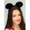 Childrens Mickey Style Round Black Mouse Ears on Headband