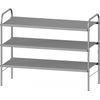 3-Tier Shoe Rack Storage Organizer, Grey
