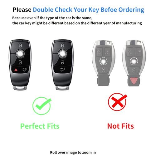 LJMTBKAN TPU Key Fob Case Cover Suitable for Mercedes Benz 2018-2021 S-Class,2017-2021 E-Class,2019-2021 A-Class C-Class G-Class Smart Key Fob