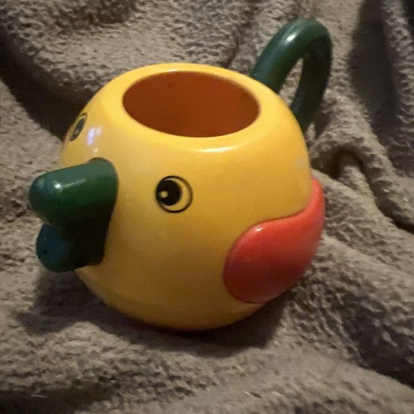 Vtg Playwell Rare Plastic Multicolor Bird Watering Can for Young Kids 4" L@@K