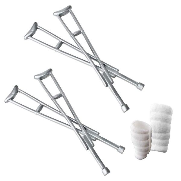 Cast & Crutches Accessory Set for Wrestling Action Figures