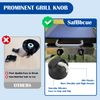 SafBbcue Grill Knobs Replacement, Black, 2-Pack, Metal, For Blackstone 17/22/28/36 inch Griddles, 4/2 Burner Knobs