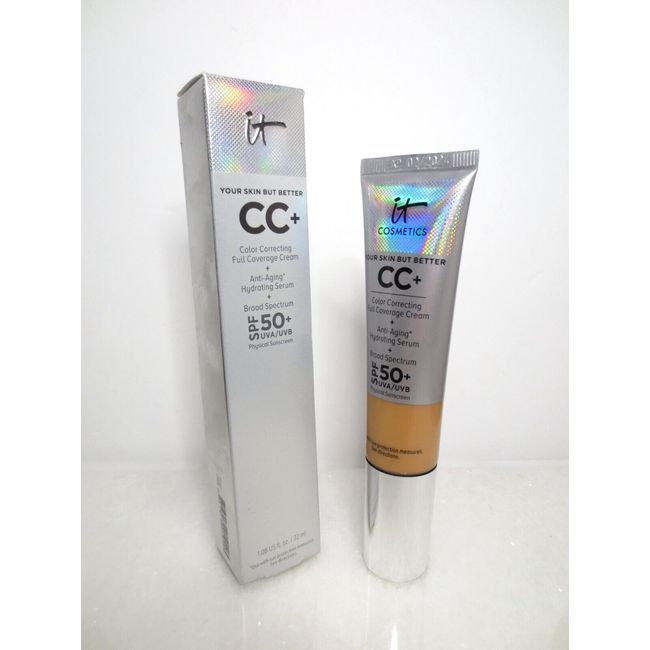 IT COSMETICS CC+ FULL COVERAGE CREAM SPF 50+ SHADE RICH 1.08 OZ BOXED