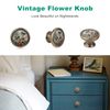 LOVIVER 6-Pack Door Knobs With Bird Flower Pattern - Kitchen Cupboard Drawer Pulls Cabinet Decorative Handicraft Knobs and Pulls