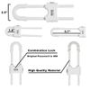 4 PACK Child Proof Sliding Cabinet Door Code Locks Baby Safety Cupboard Locks...