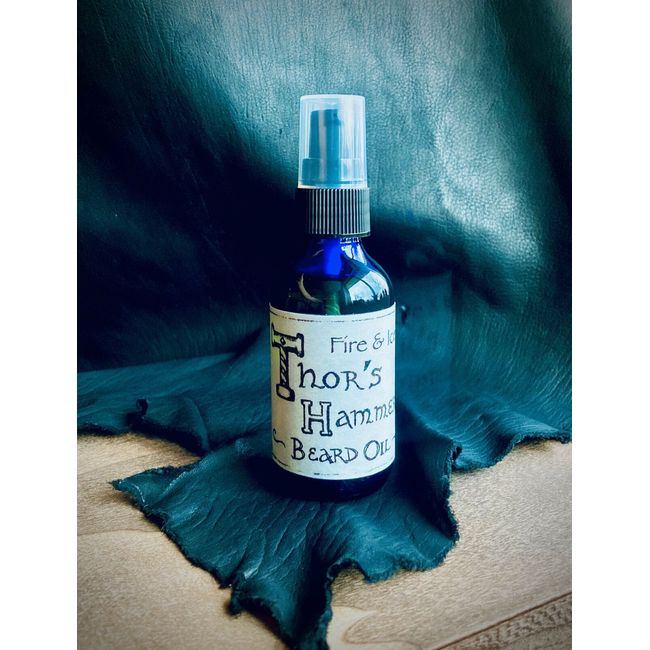 Fire + Ice Beard Oil | Bergamot, Sage, Cedar | Thor's Hammer Beard Oil | 1 oz