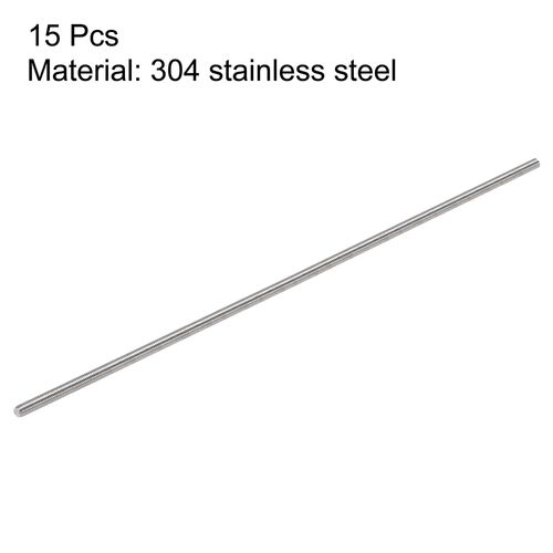 sourcing map 15Pcs M3 x 150mm Fully Threaded Rod 304 Stainless Steel Right Hand Threads,M3-0.5 Thread Pitch