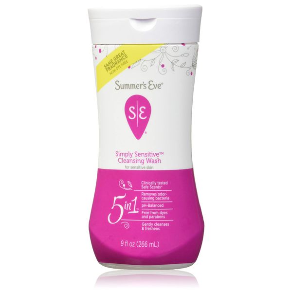 Summer's Eve Simply Sensitive Cleansing Wash for Sensitive Skin 9 oz