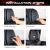 For W205 2015-21 X205 2016-22 Blue Front Seat Headrest Button Ring Covers 1.57"