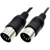 ABE MIDI Cable Round 5 Pin DIN Plug to DIN Plug AFMC Black 2m