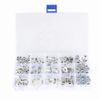 Timunr 150Pcs SAE Rivet Nuts Kit Aluminum Rivet Nuts Assortment Kit Flat Head Threaded Insert Nut