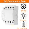 sourcing map AC Contactor 63A 4 Pole 4NC 110V Load and Lighting Circuit Control DIN Rail Mount