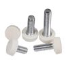 M6x20mm Male Thread Thumb Screw Knobs,Grip Thumb Screw,Threaded Knurled Knobs Grip,Round Head Clamping Knobs (20 Pcs White