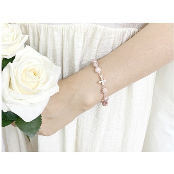 Natural Rhodochrosite 8mm Rosary Bracelet Catholic Rosary Relic