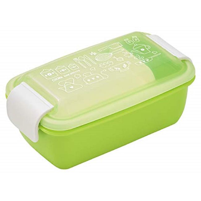 Komori Resin Lunch Box, Cucina, Separate Lunch Box, Green, 23.8 fl oz (670 ml), Easy to Wash R Shape, Made in Japan