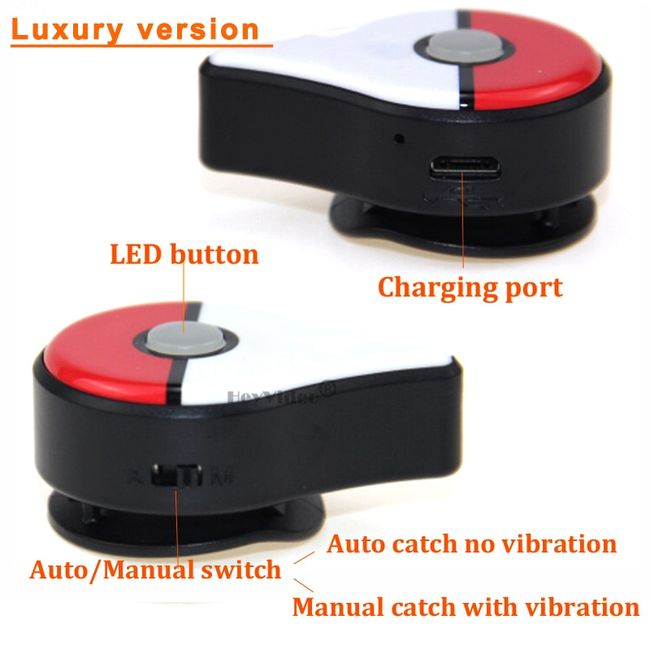 New Auto Catch Bracelet for Pokemon Go Plus Bluetooth Rechargeable