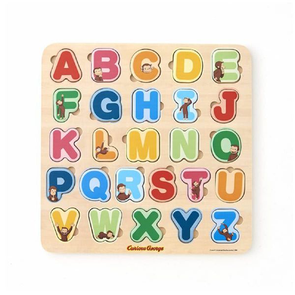 Witheart Curious George Wooden Alphabet Puzzle